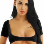 Peek-a-Boo Pure Stretch Cotton Bra Top