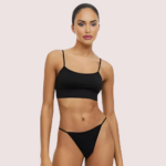 PowerCurve Black Sports Bra & Thong Set